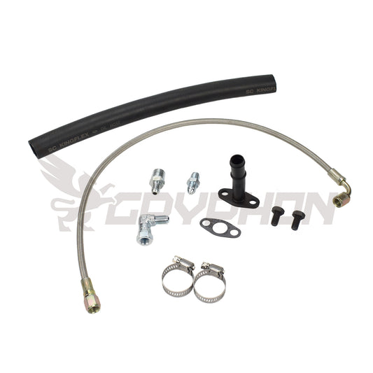 GryphonTek Complete Turbo Oil Feed and Return Line Kit for Dodge Neon SRT-4 and Chrysler PT Cruiser GT - Garrett GT30R GT35R Fix.
