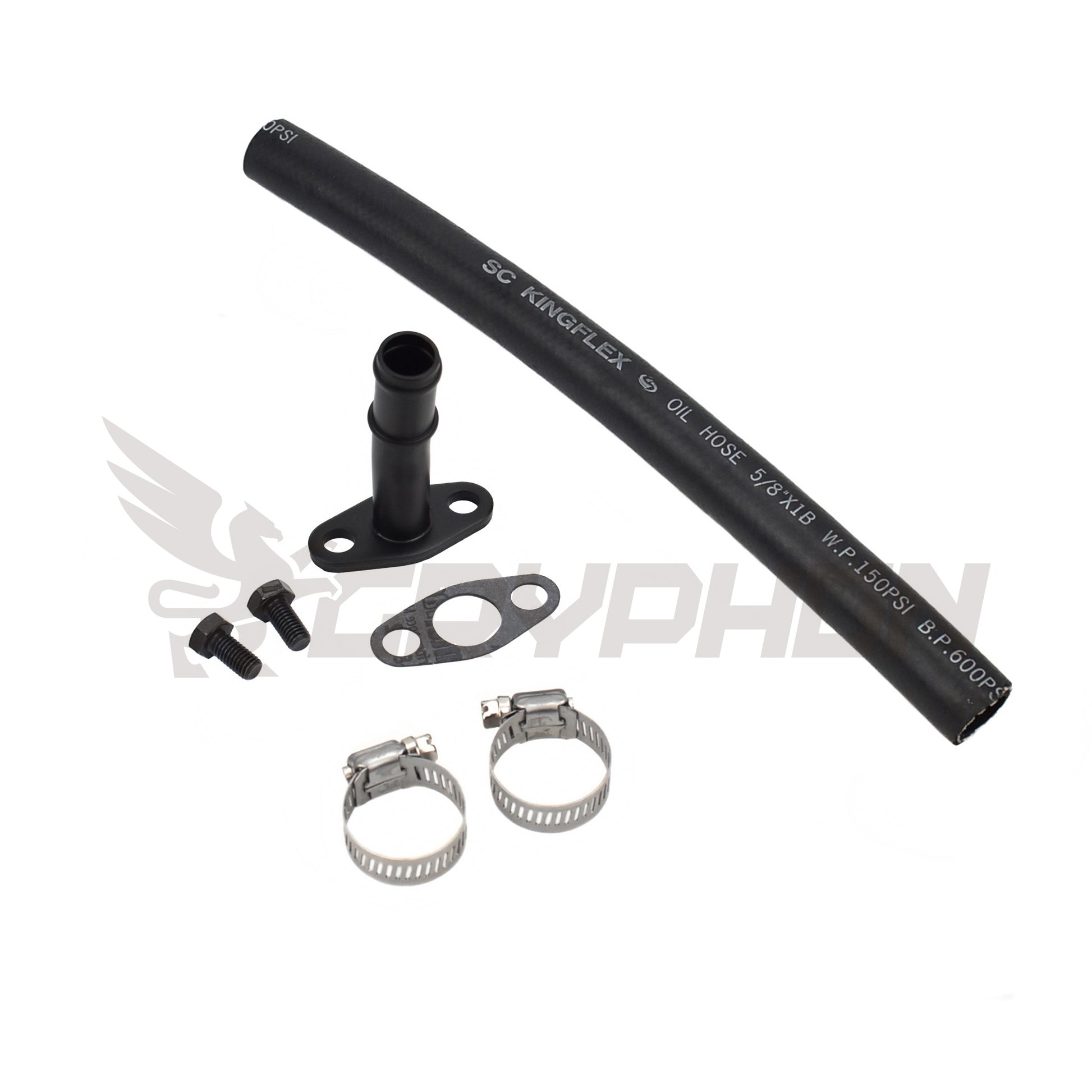 GryphonTek Complete Turbo Oil Drain Kit for Dodge Neon SRT-4 and Chrysler PT Cruiser GT - Garrett GT30R GT35R 