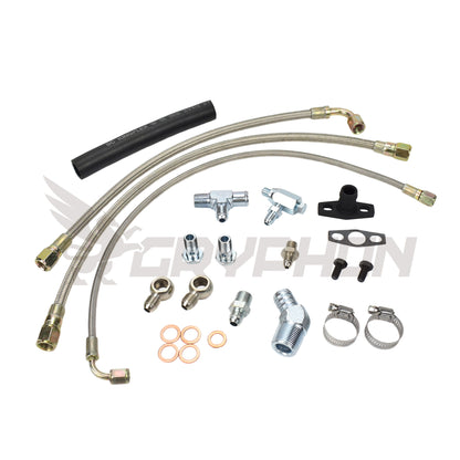 Turbo oil and water line kit for Nissan GQ TD42 Patrol with EFR 6258 or 6758