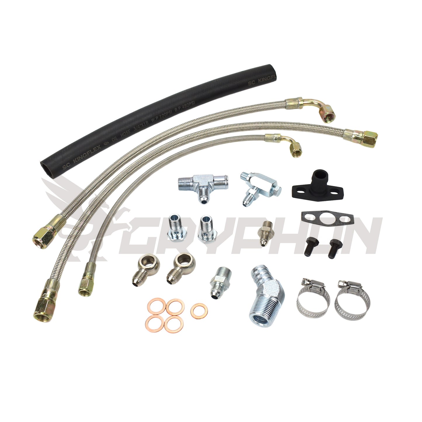 Turbo oil and water line kit for Nissan GQ TD42 Patrol with EFR 6258 or 6758