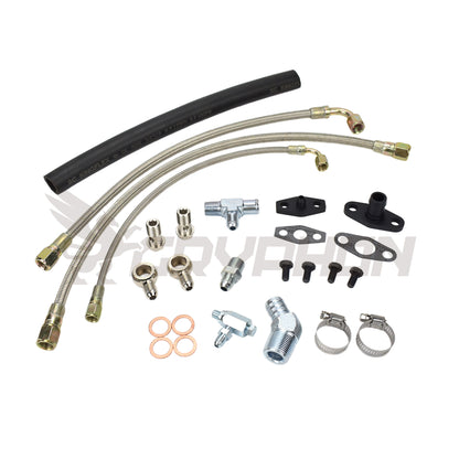 Turbo oil and water line kit for Nissan TD42 GQ with HT18 turbo