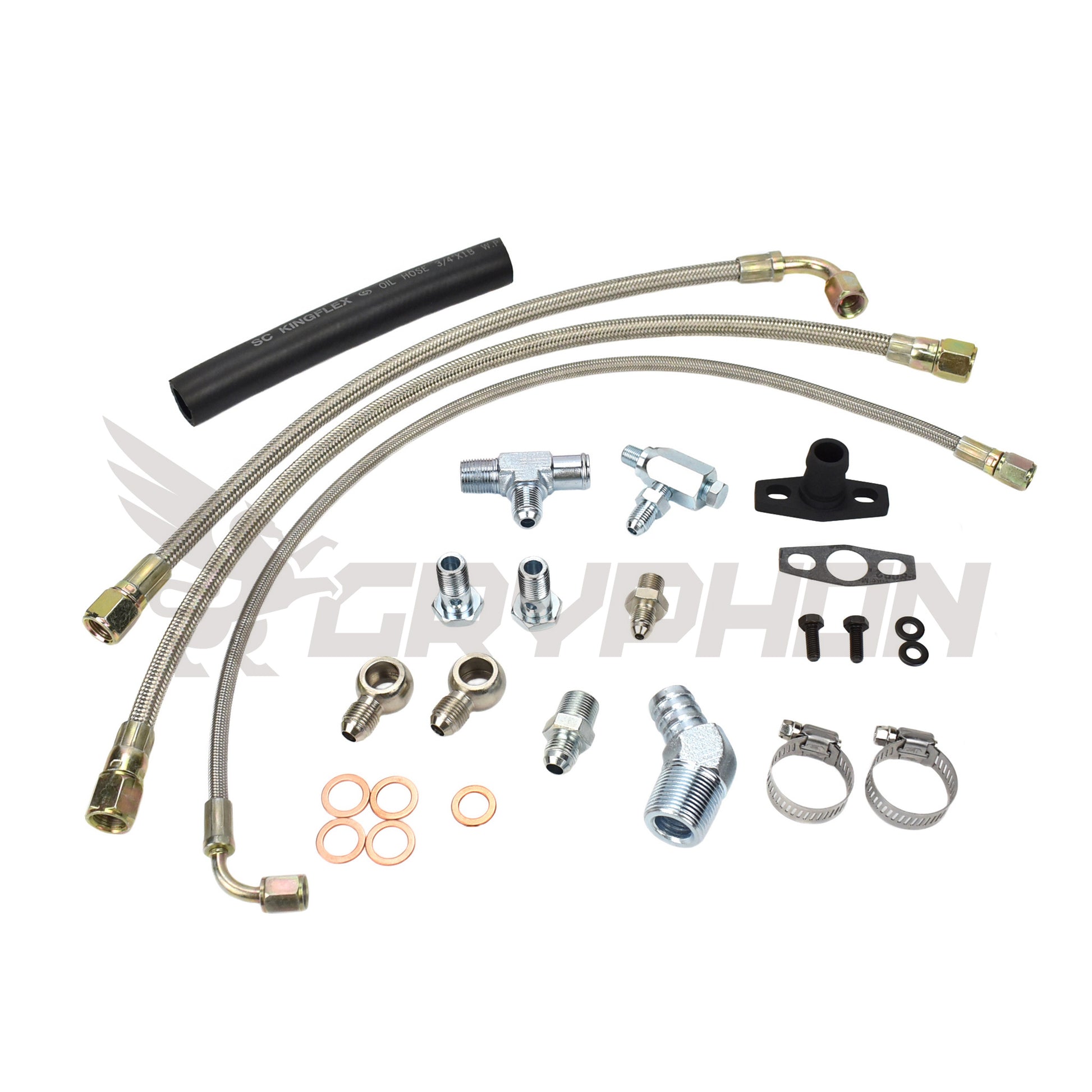 Turbo oil and water line kit for Nissan GQ TD42 with TD05H turbo