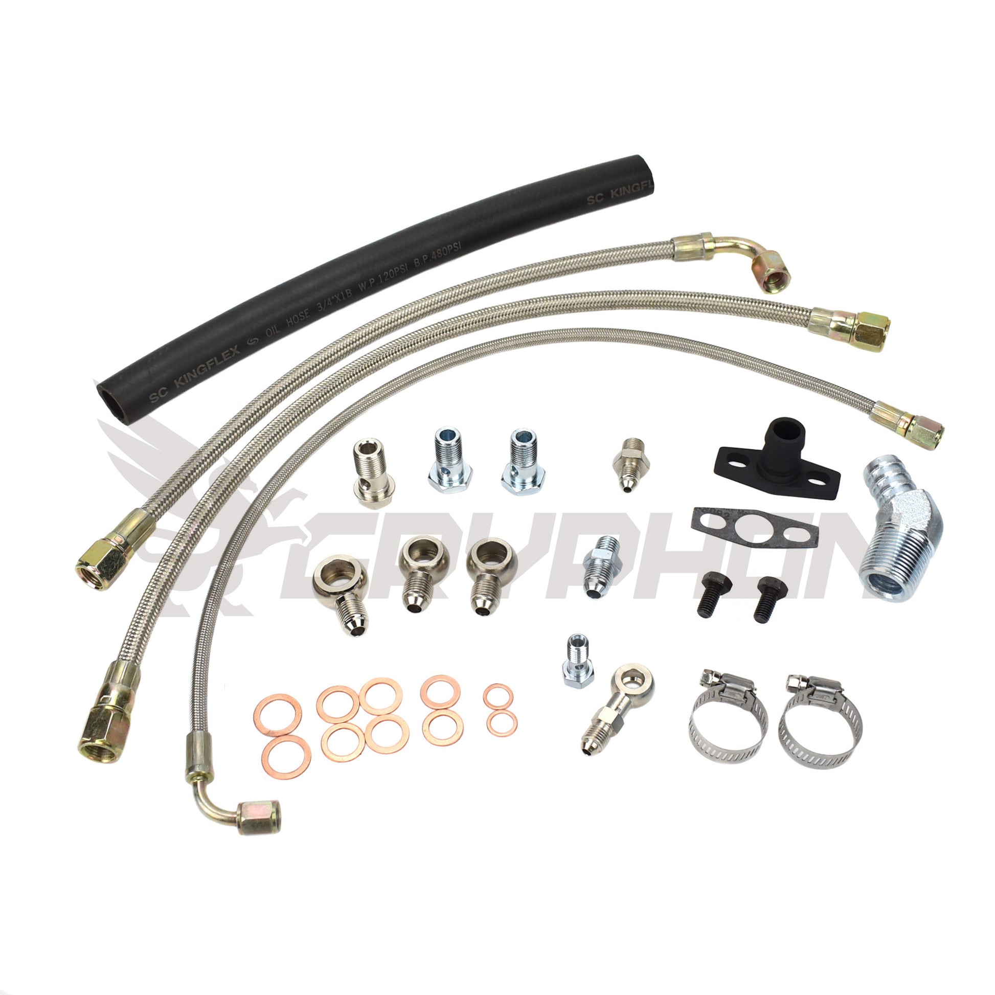Turbo Oil Water Line Kit Nissan TD42 GU with BorgWarner EFR Series