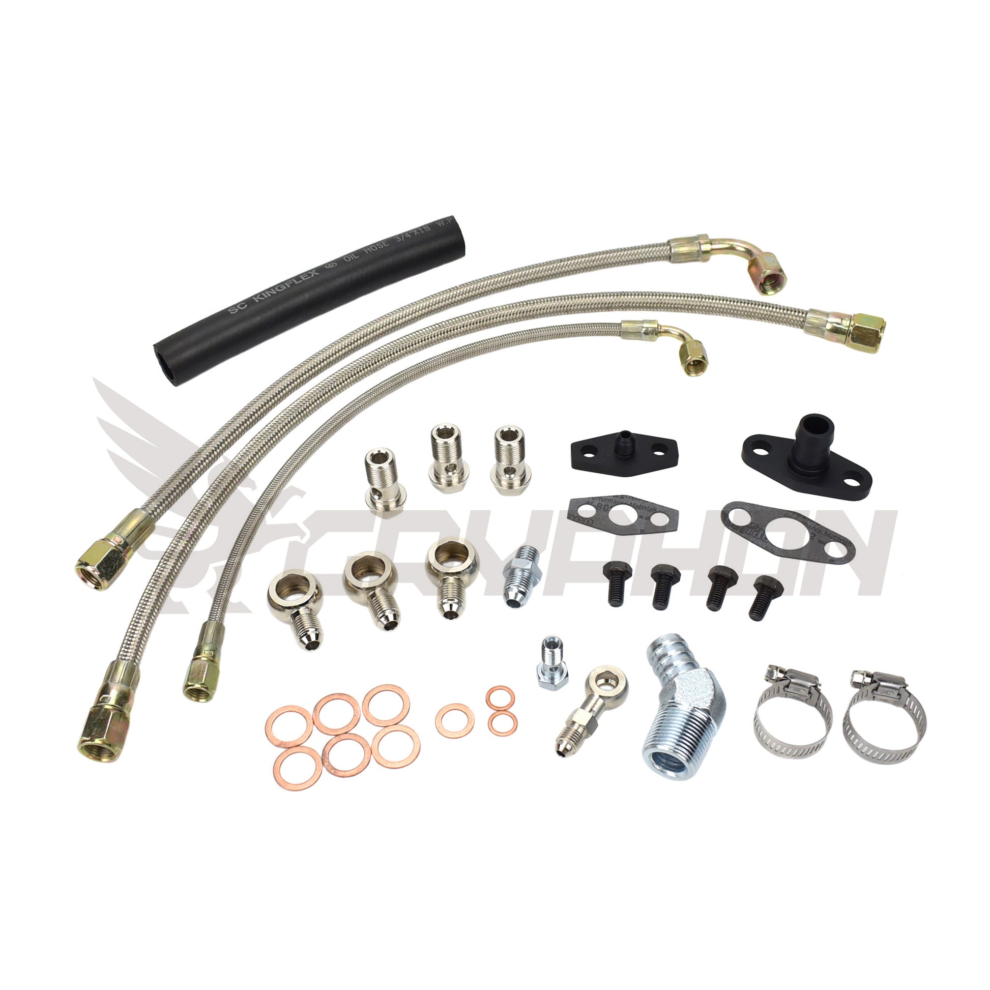 Turbo Oil Water Line Kit Nissan TD42 GU with stock Hitachi HT18
