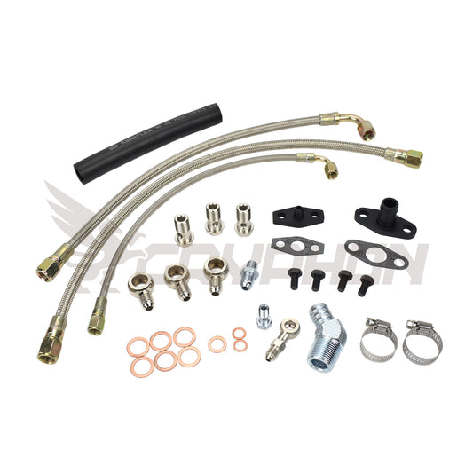 Turbo Oil Water Line Kit Nissan TD42 GU with stock Hitachi HT18