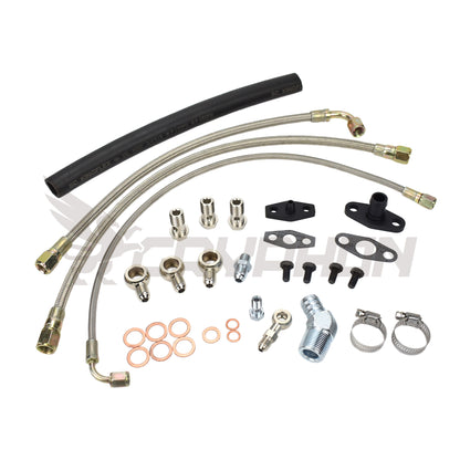Turbo Oil Water Line Kit Nissan TD42 GU with stock Hitachi HT18