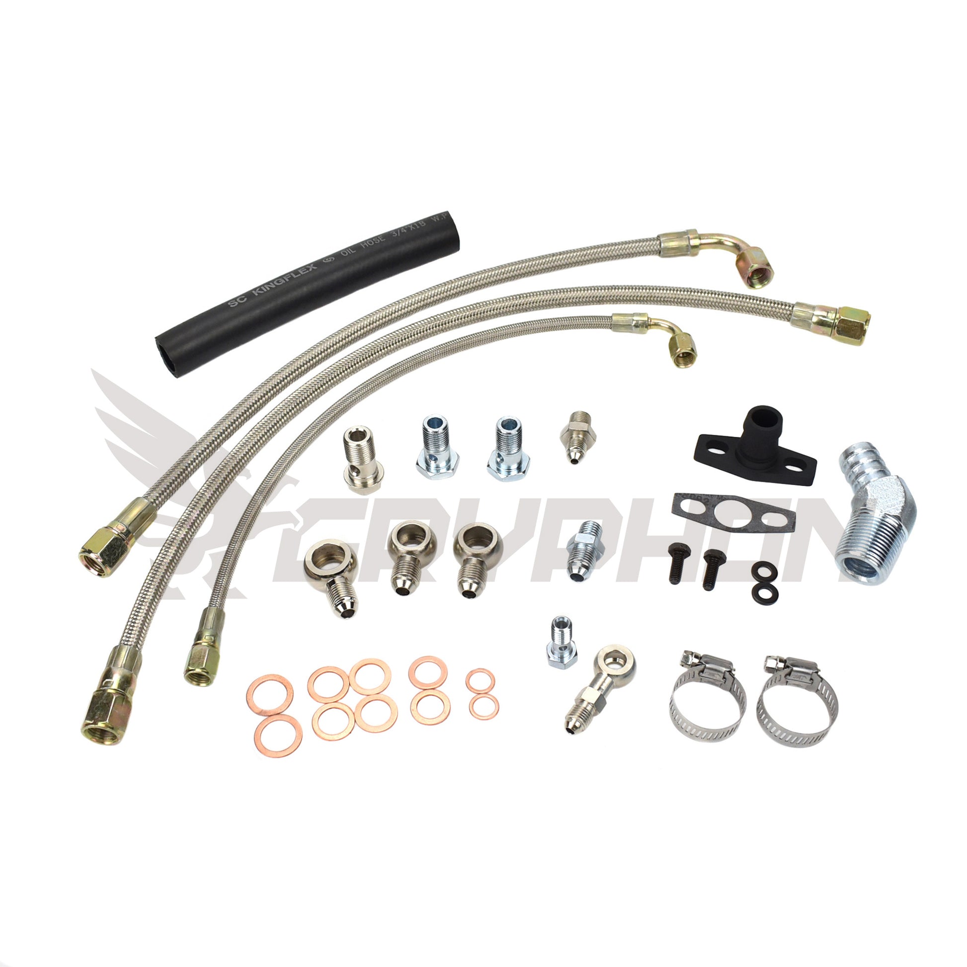 Turbo oil and water line kit for Nissan GU TD42 with TD05H turbo