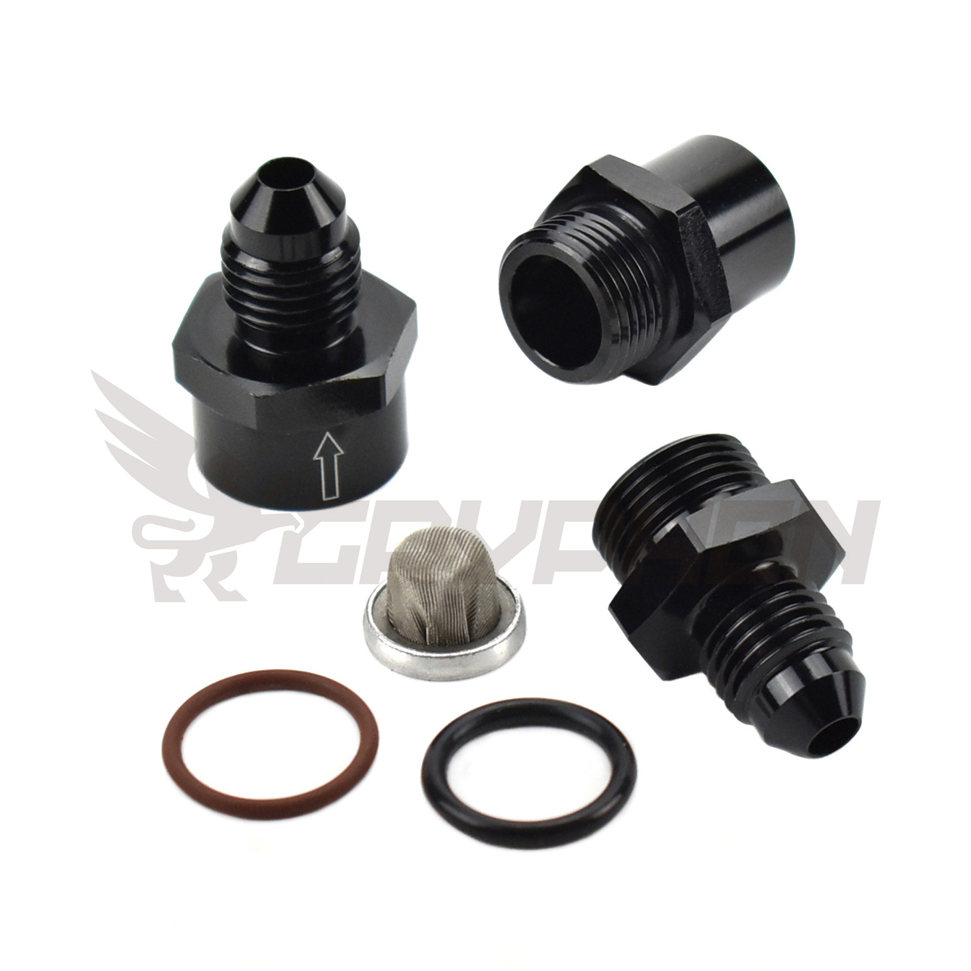 Inline 4AN turbo oil filter with conical stainless steel mesh screen