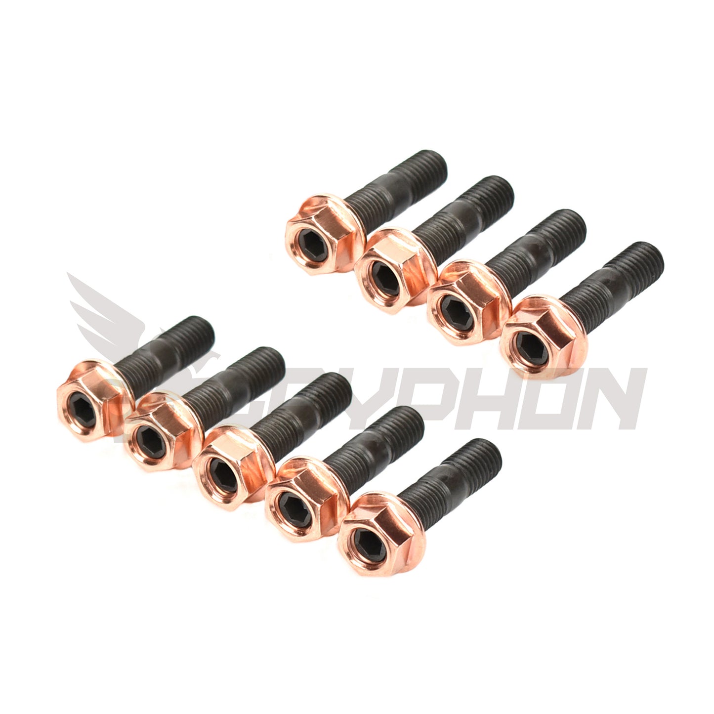 GryphonTek Complete Exhaust Manifold Stud and Nut Kit for Mazda Miata MX-5 NA NB (1989-2005) - S35C Heat Treated Steel