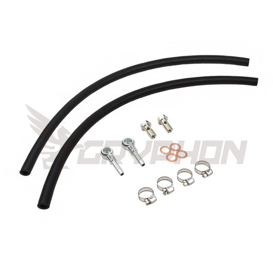 GryphonTek Complete Turbo Water Line Kit for Mazda MX-5 Miata NA - Reinforced NBR Hoses for TD04.