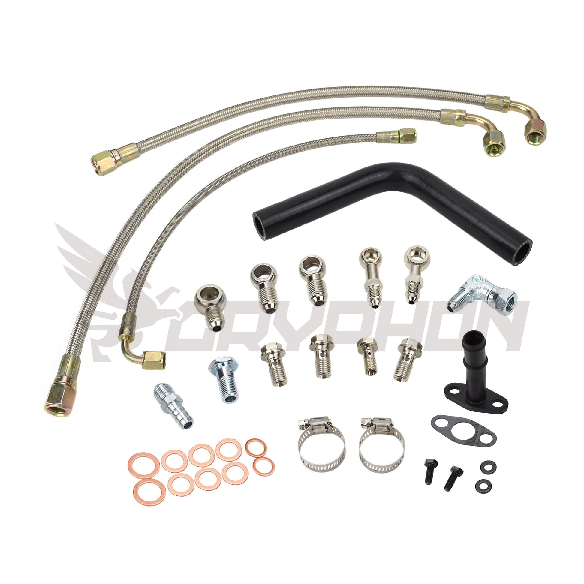Turbo oil and water line kit for Nissan Patrol RD28T Y61 GU with TD04L turbo upgrade
