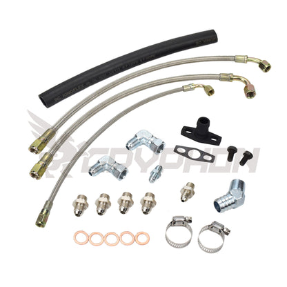 Turbo oil and water line kit for S14 S15 SR20DET with top mount Garrett G25 G30 turbo