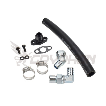 Turbo Oil Drain Hose Kit for Mitsubishi Lancer 4B12 2.4L with Ralliart stock TD04HL