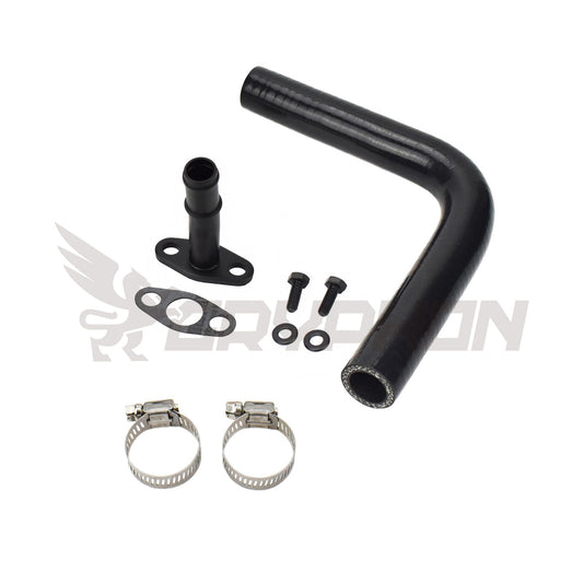 Turbo Oil Drain Hose Kit for Nissan 180SX Silvia S13 CA18DET CA18DT with Holset HE221W turbo.
