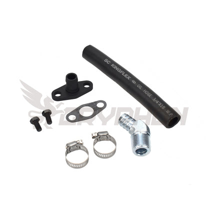 Turbo Oil Drain Hose Kit Nissan RB20 RB25 RB30 with Garrett T3 T4