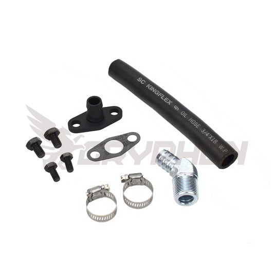 Turbo Oil Drain Hose Kit Nissan TD42 GU GQ with Holset HX30 HX35