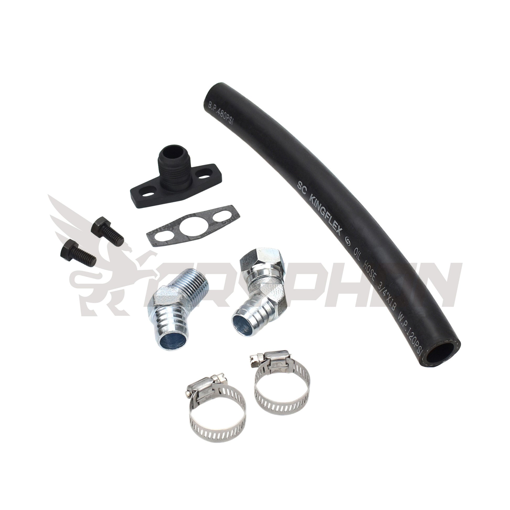 Turbo Oil Drain Hose Kit Toyota 22R 22RE with Garrett GT30R GT35R