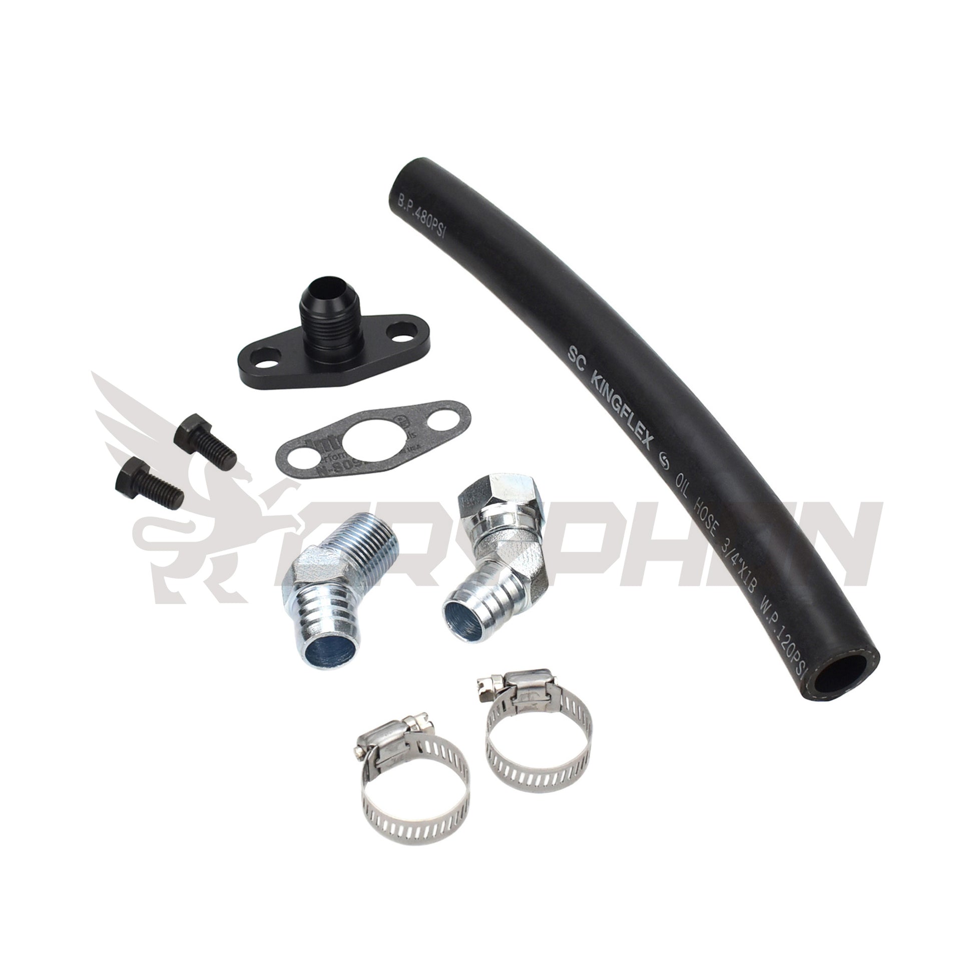 Turbo Oil Drain Hose Kit Toyota 22R 22RE with Garrett T3 T4