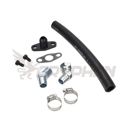 Turbo Oil Drain Hose Kit Toyota 2RZ 3RZ with Holset HX30 HX35
