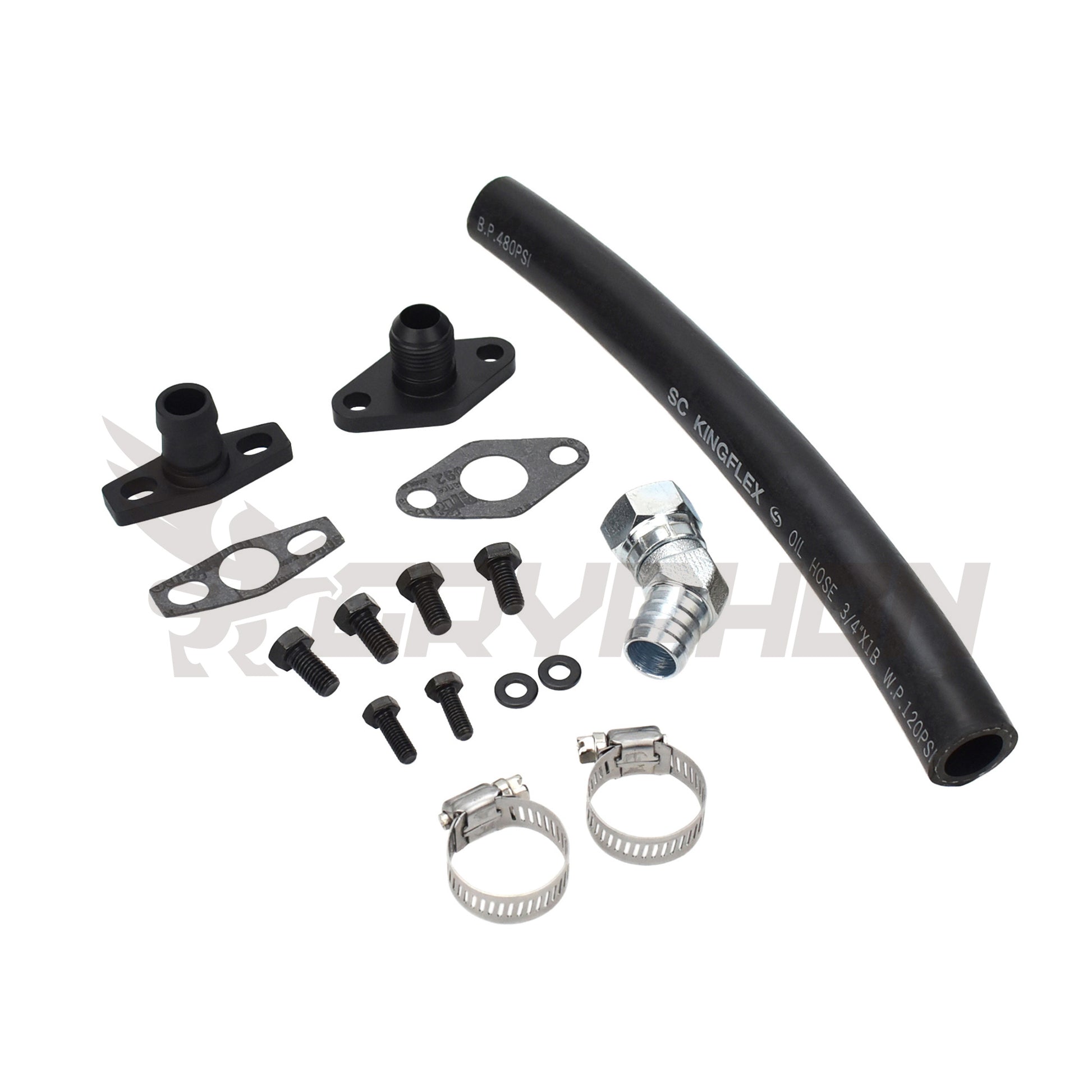 Turbo Oil Drain Hose Kit Toyota Supra 1JZ 2JZ with Garrett T25 T28