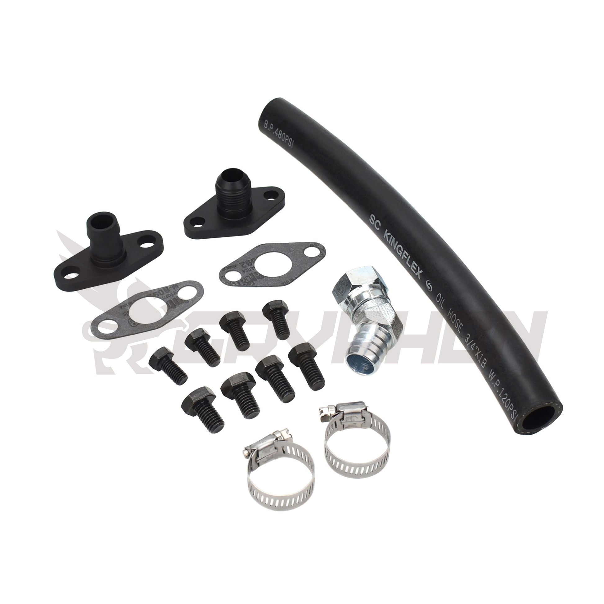 Turbo Oil Drain Hose Kit Toyota Supra 1JZ 2JZ with Garrett T3 T4