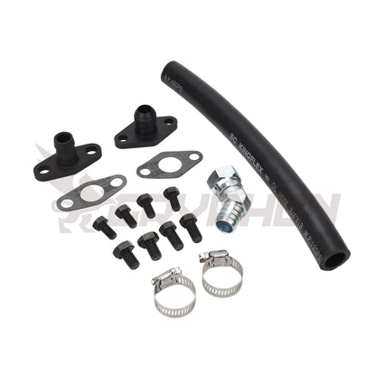 Turbo Oil Drain Hose Kit Toyota Supra 1JZ 2JZ with Garrett T3 T4