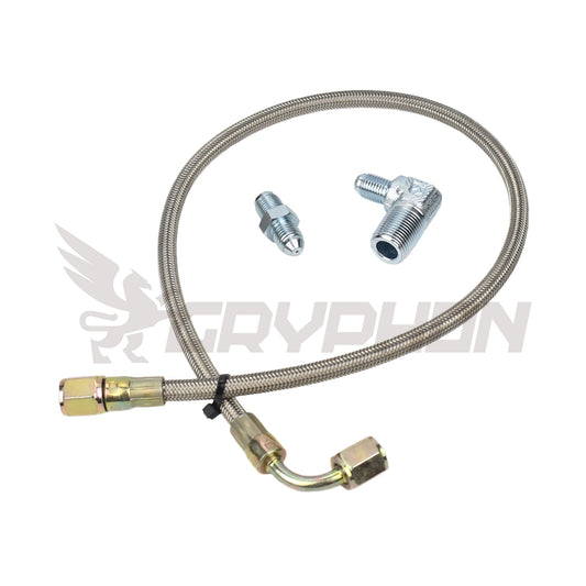 Turbo Oil Feed Line Kit 1G 2G DSM Eclipse 4G63 Garrett GT30R GT35R (Filter Location)