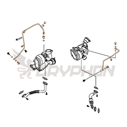 Turbo Oil Feed Line Kit Mitsubishi 3000GT Dodge Stealth VR-4 6G72TT TD04-09B