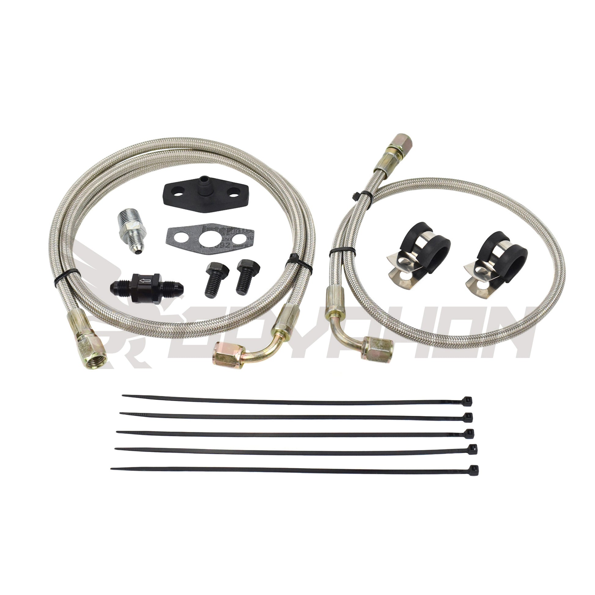Turbo Oil Feed Line Kit 4G63T EVO 4~9 Garrett T3 T4 (Filter Location)