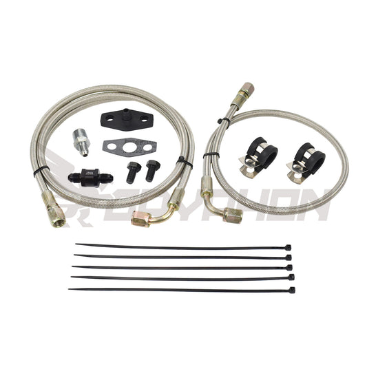 Turbo Oil Feed Line Kit 4G63T EVO 4~9 Garrett T3 T4 (Filter Location)