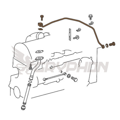 Turbo Oil Feed Line Kit Mercedes Benz 300D OM617 Garrett TA0301