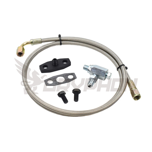 Turbo Oil Feed Line Kit Toyota 1FZ-FE Garrett G-Series G40 G42 G45