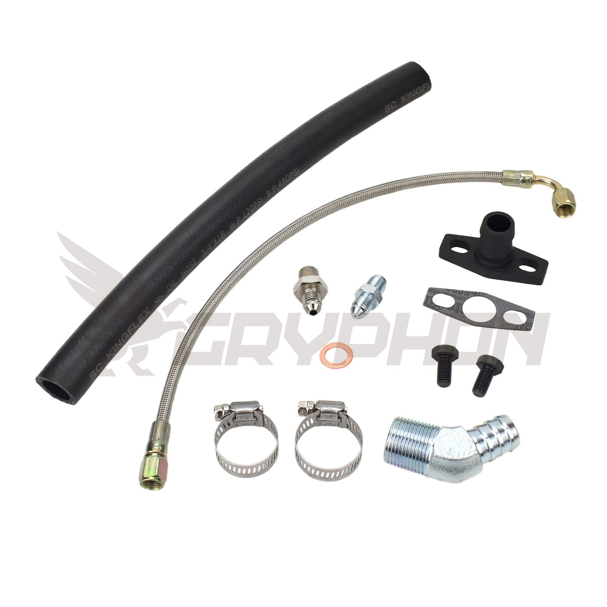 Turbo Oil Feed Return Line Kit Holden Commodore VL RB30ET with Garrett Garrett T25 T28