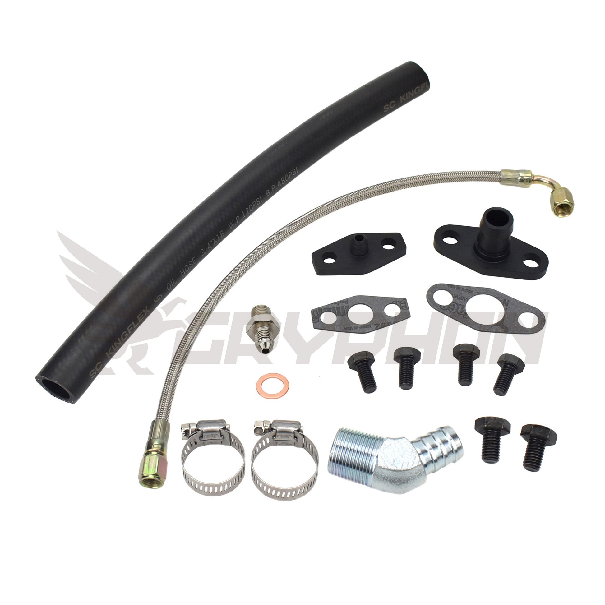 Turbo Oil Feed Return Line Kit Holden Commodore VL RB30ET with T67-25G