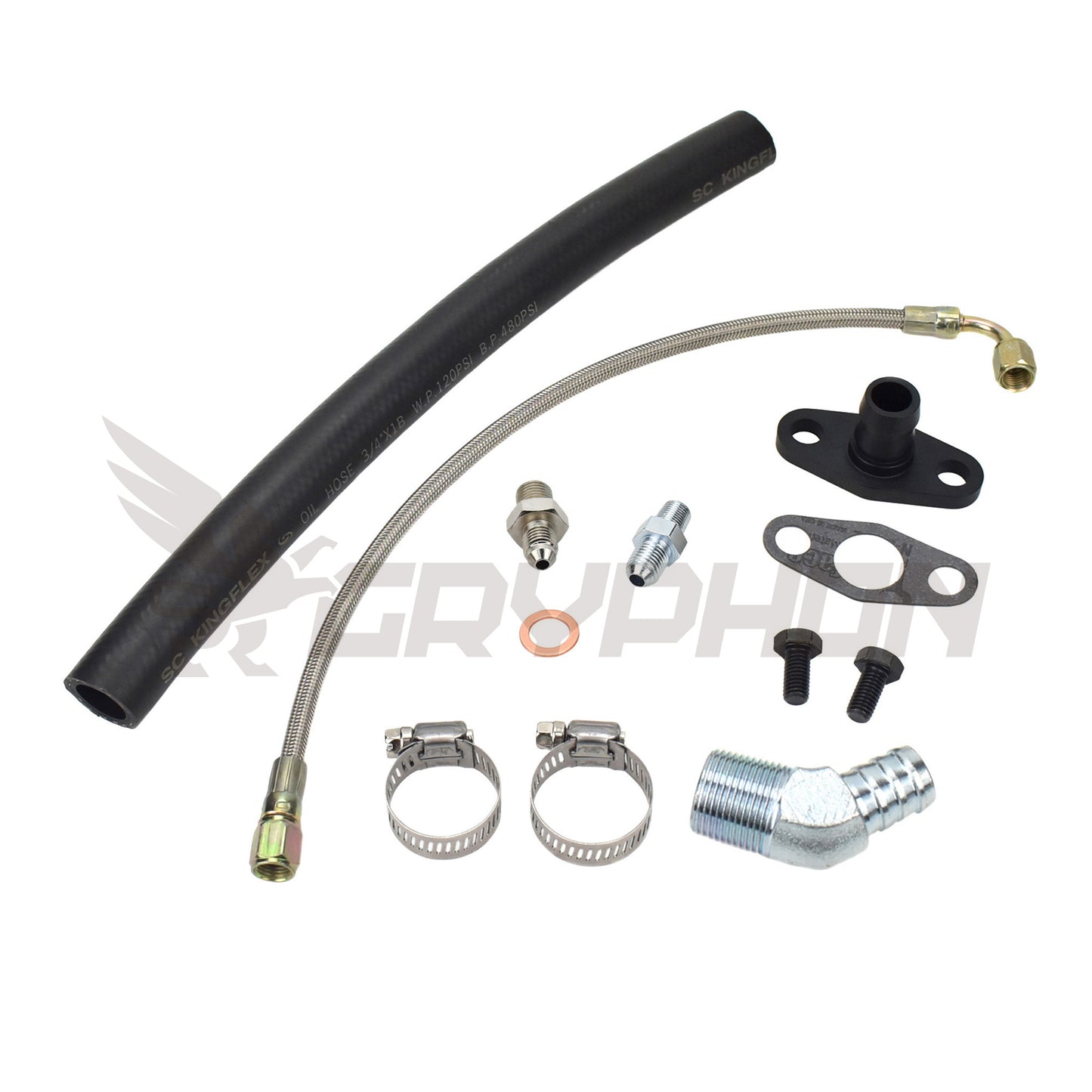 Turbo Oil Feed Return Line Kit Holden Commodore VL RB30ET with Precision PTE