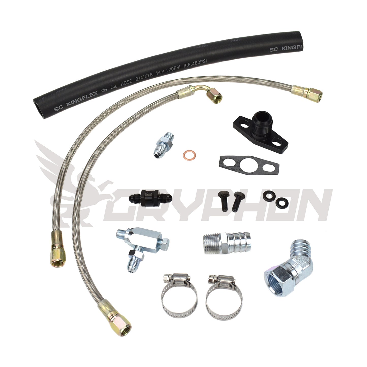 Turbo Oil Feed Return Line Kit Honda Civic B/D Series with TD04H TD05H Oil-Cooled