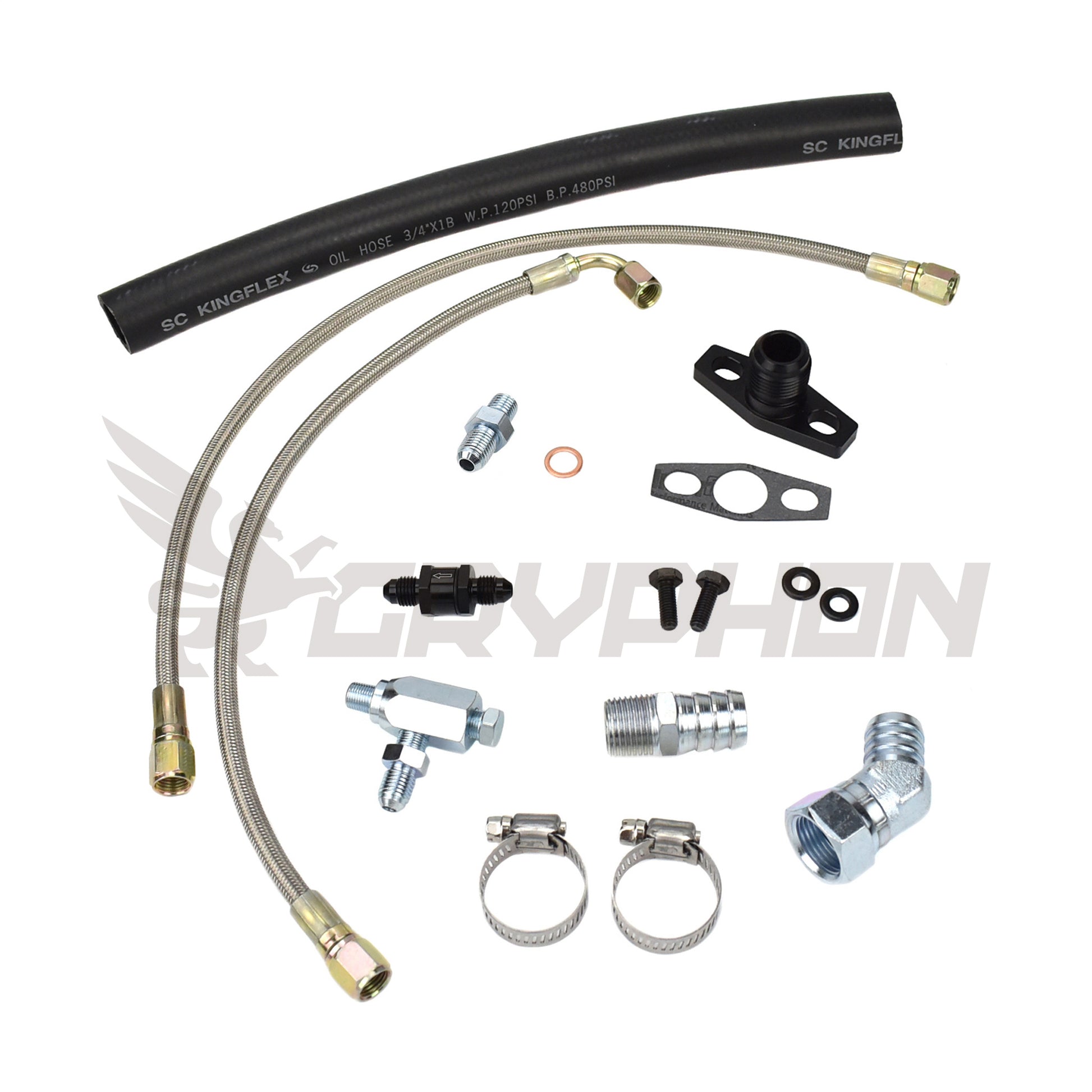 Turbo Oil Feed Return Line Kit Honda Civic B/D Series with TD04H TD05H Oil-Cooled