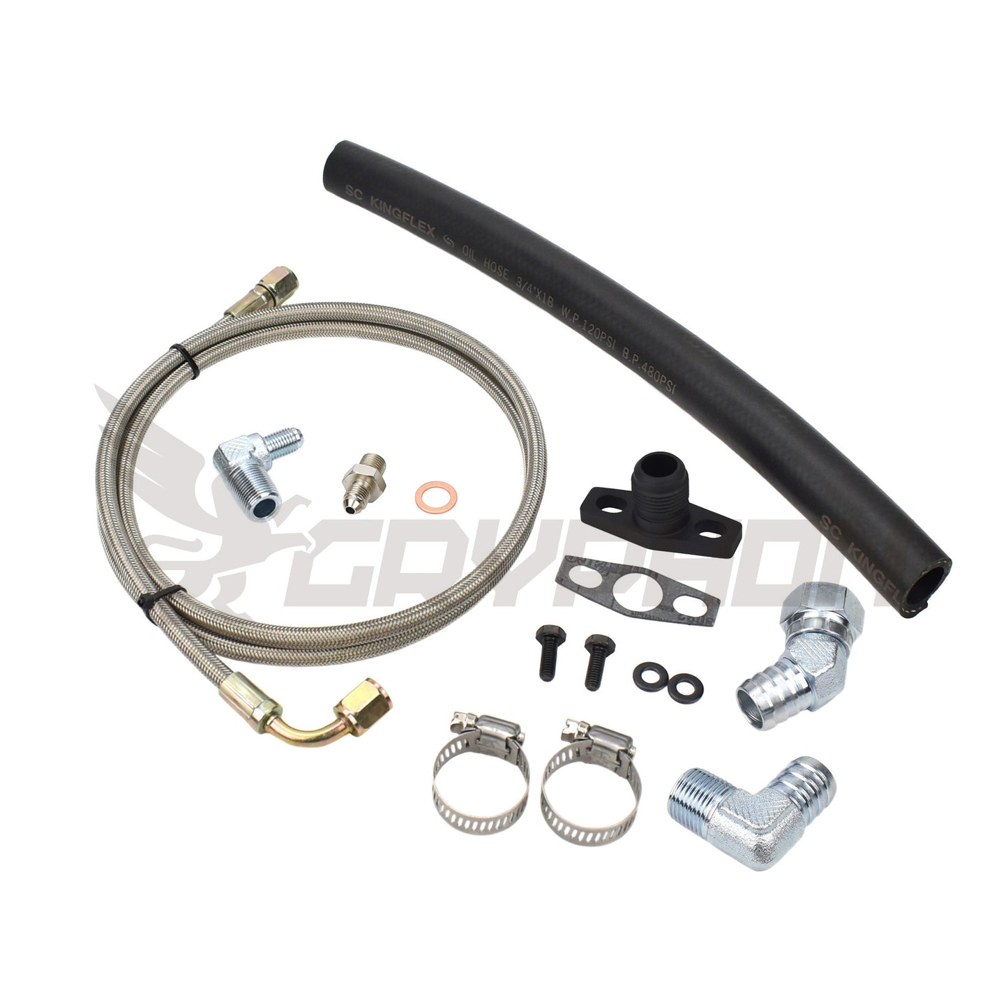 Turbo Oil Feed Return Line Kit Mitsubishi Lancer 4B12 2.4L with EVO X 10 TD05H
