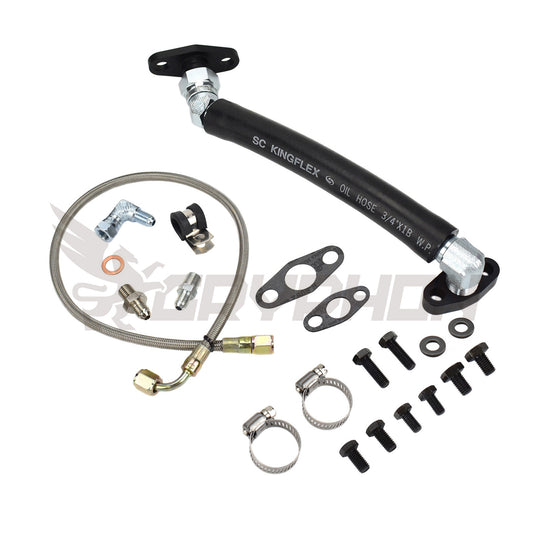 Turbo Oil Feed Return Line Kit Mazdaspeed MS3 MS6 CX-7 Axela 2.3L BorgWarner S200 S300 S400