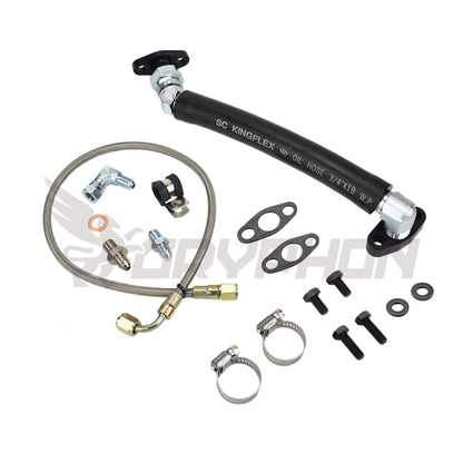 Turbo Oil Feed Return Line Kit Mazdaspeed MS3 MS6 CX-7 Axela 2.3L Garrett GT28R GT30R
