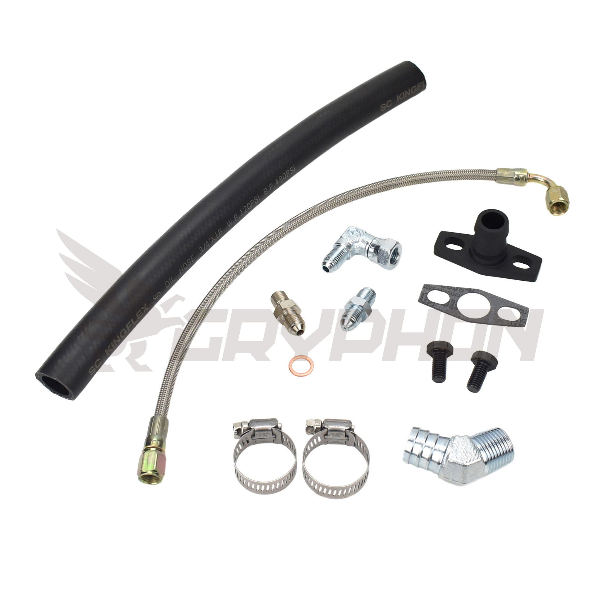Miata MX-5 (NA/NB) Garrett T25 T28 Complete Turbo Oil Feed Return Kit ...