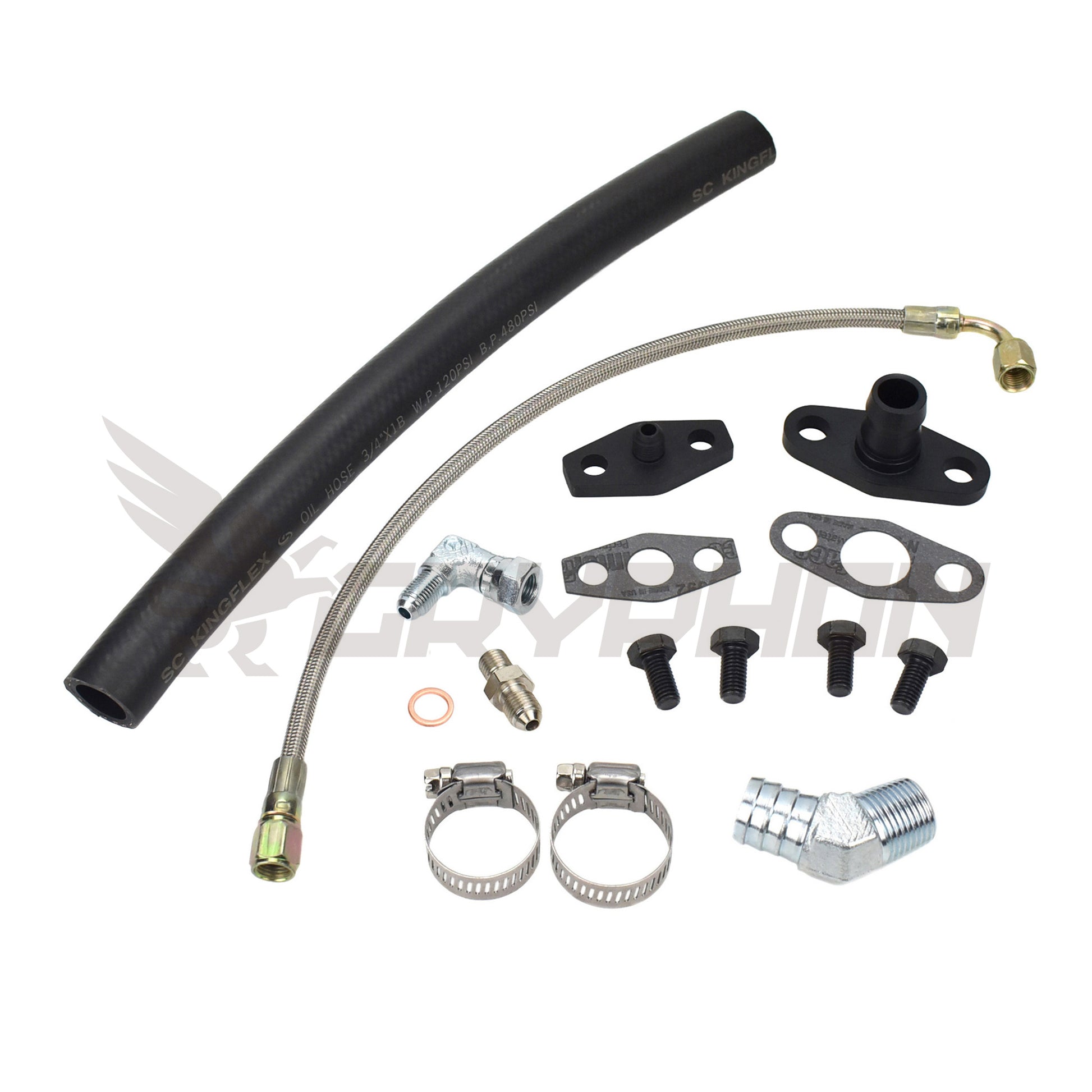 Turbo Oil Feed Return Line Kit for Mazda MX5 Miata Early MK1 engine with Garrett T3 T4