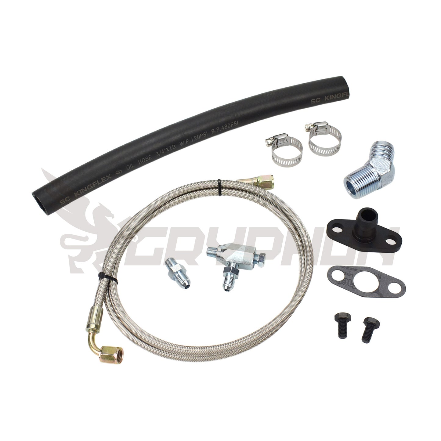 Turbo Oil Feed Return Line Kit for Mazda MX5 Miata Late MK1 MK2 MK2.5 with Precision PTE