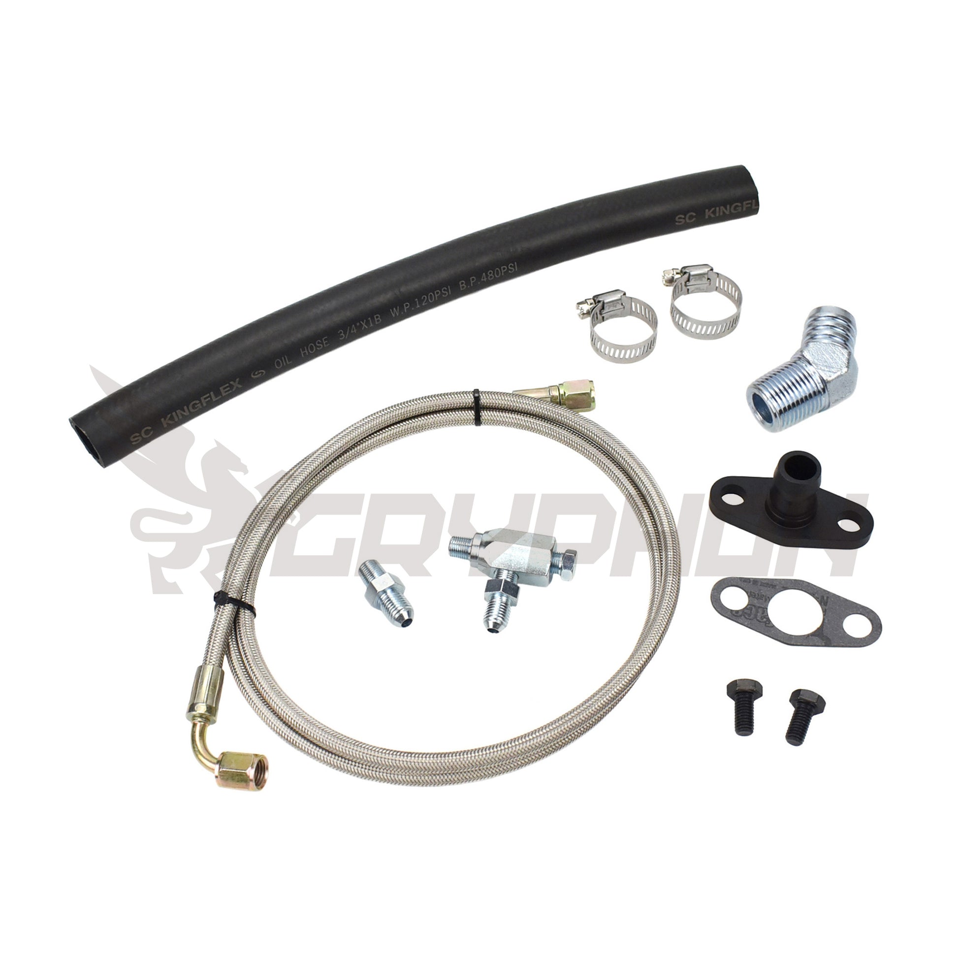 Turbo Oil Feed Return Line Kit for Mazda MX5 Miata Late MK1 MK2 MK2.5 with Precision PTE