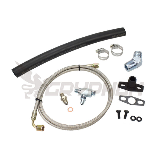 Turbo Oil Feed Return Line Kit for Mazda MX5 Miata Late MK1 MK2 MK2.5 with TD05H