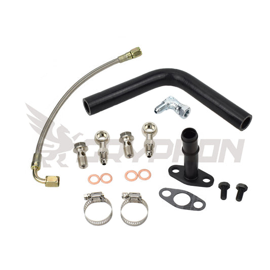 Turbo Oil Feed Return Line Kit for Nissan 180SX Silvia S13 CA18DET CA18DT with BorgWarner EFR turbo.