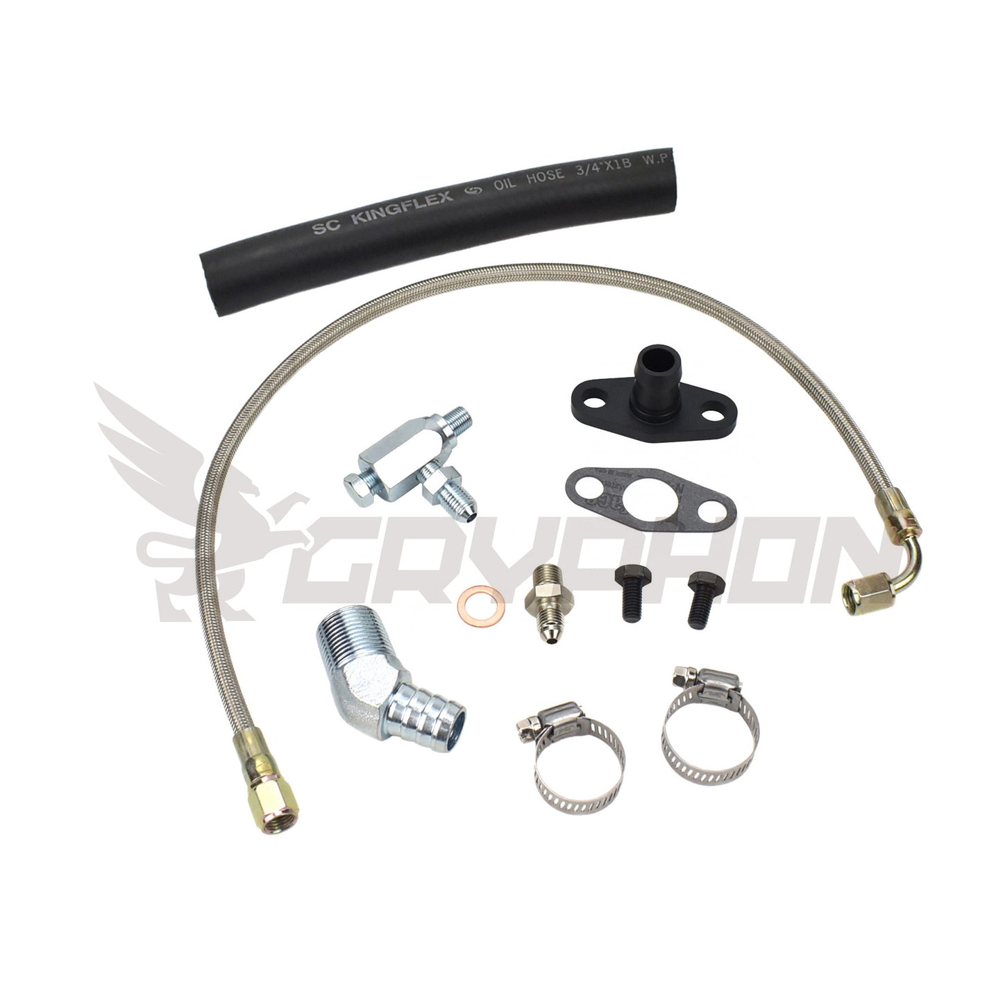 Turbo Oil Feed Return Line Kit Nissan TD42 GQ with Holset HX30 HX35