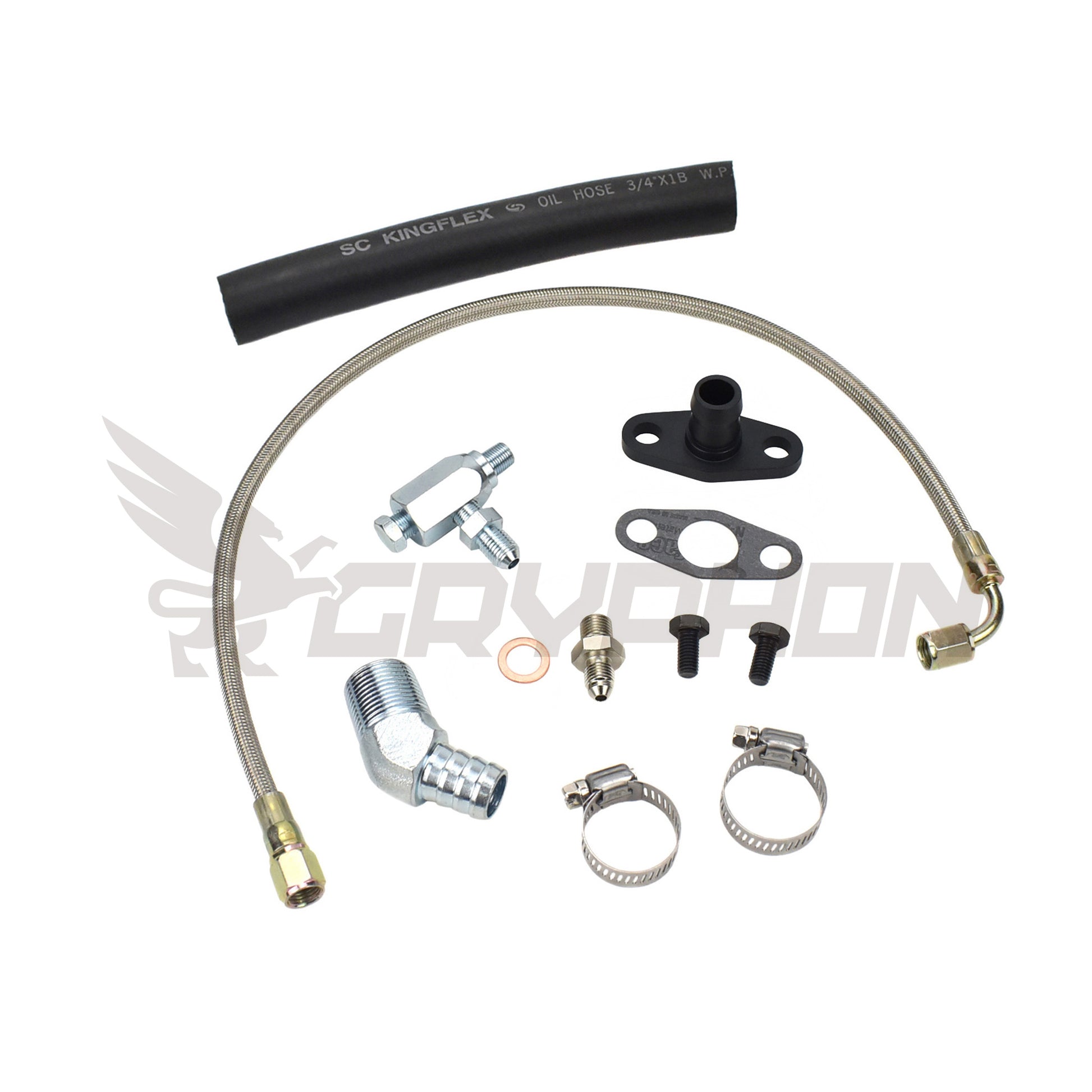 Turbo Oil Feed Return Line Kit Nissan TD42 GQ with Holset HX30 HX35