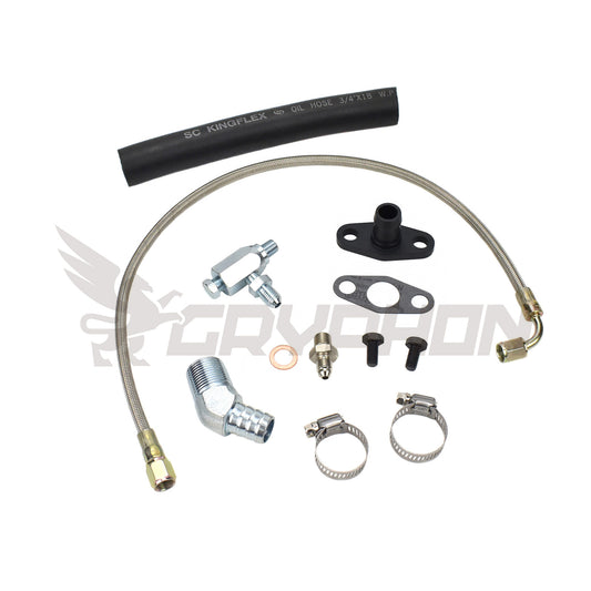 Turbo Oil Feed Return Line Kit Nissan TD42 GQ with Holset HX30 HX35