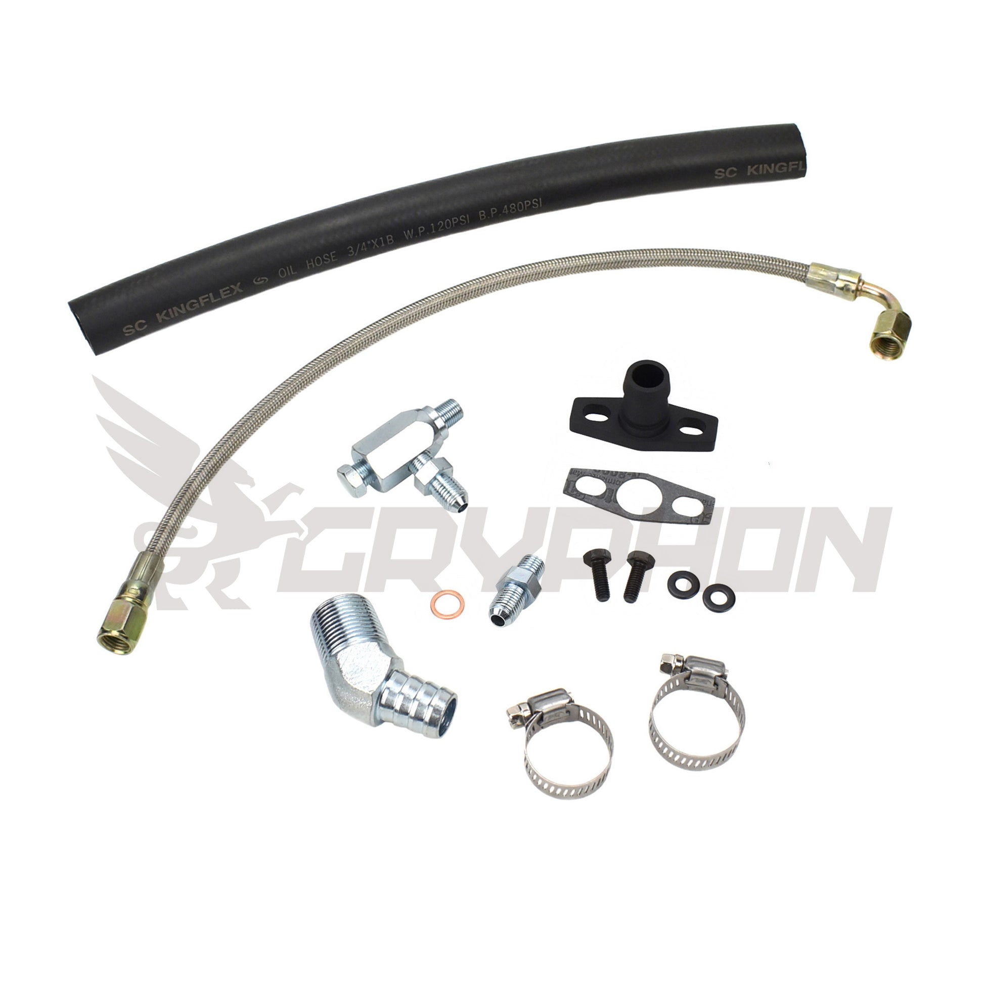 Turbo Oil Feed Return Line Kit Nissan TD42 GQ with TD05H